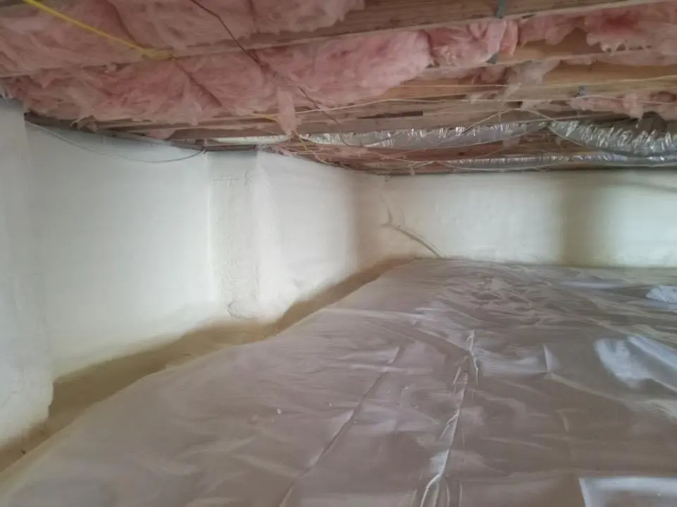 Crawl space encapsulation with closed-cell spray foam for Roof Waterproofing in Duvall