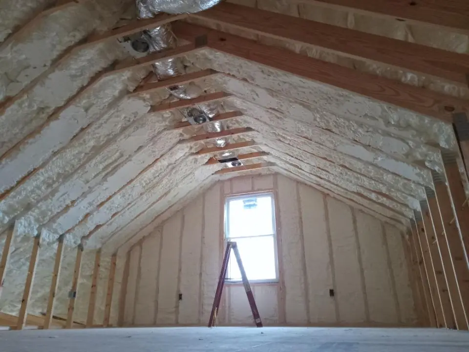 Spray foam roofing application for Crawl Space Insulation project in Duvall